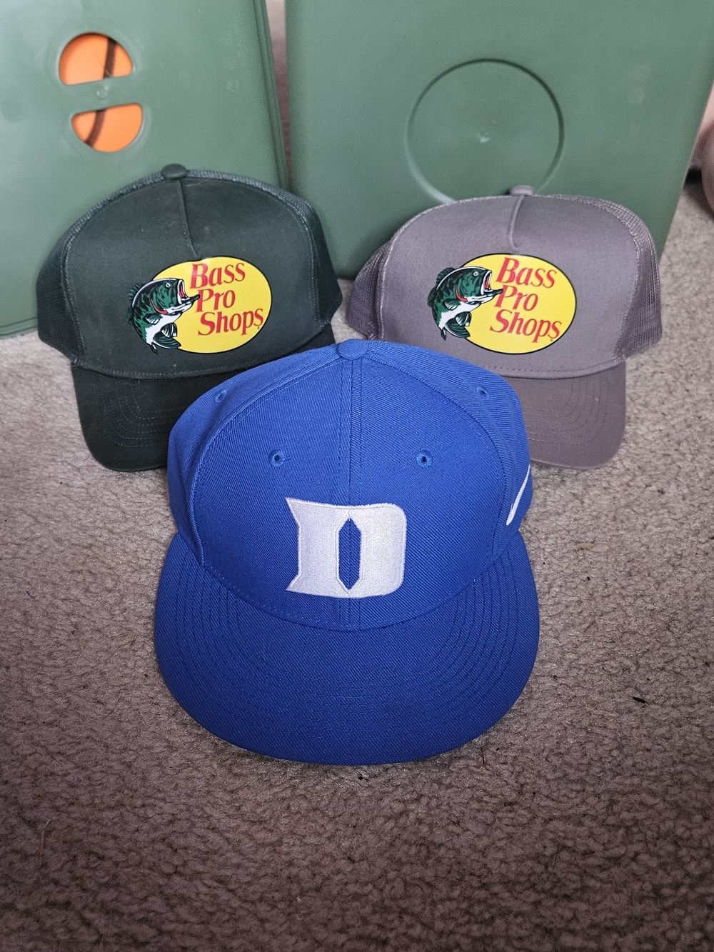 Set Of 3 Hats - Duke Blue Devils Fitted Hat And 2 Bass Pro Hats